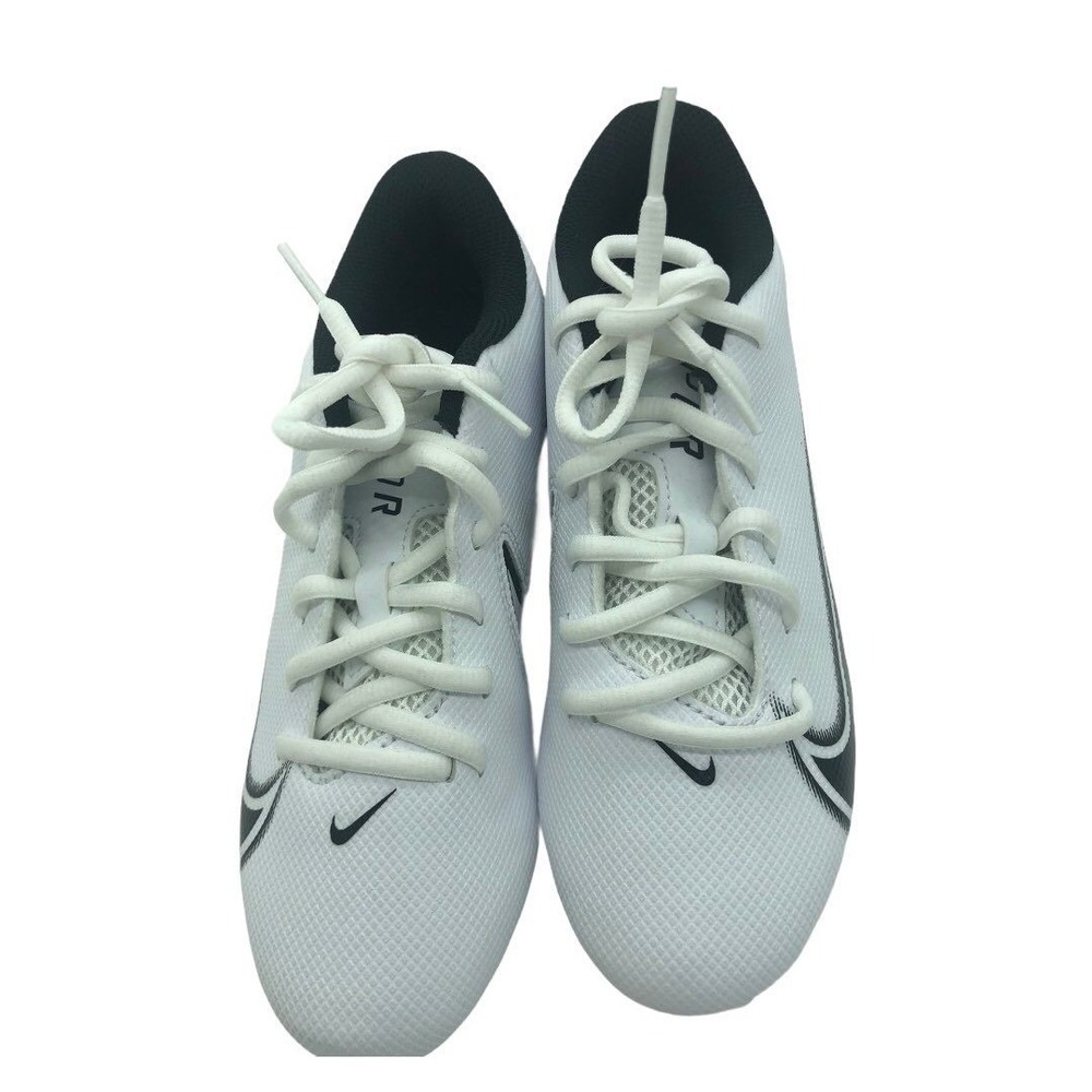 Nike‎ Vapor Edge Football Cleats White Black Low Top Kids Shoes - Picture 3 of 7